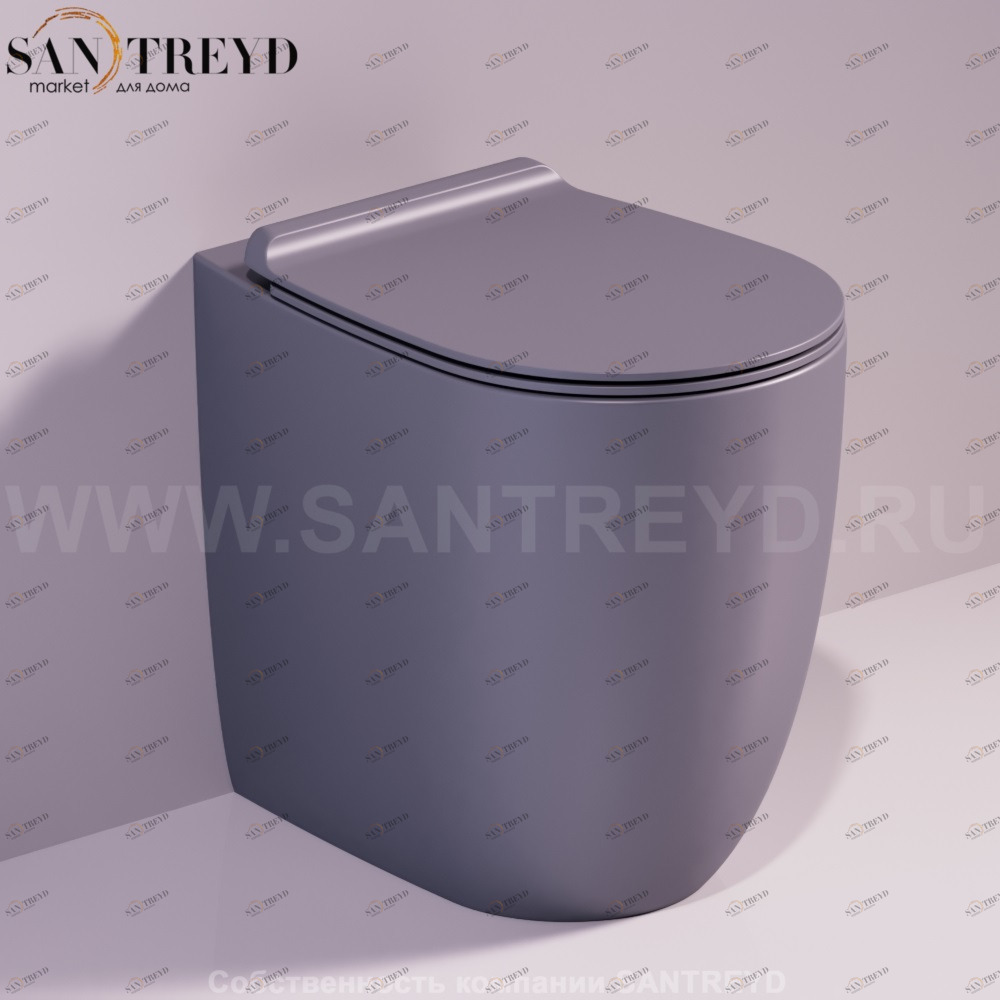 VI21ANTRACITEMATT Приставной унитаз напольный Черный Simas Vignoni Италия