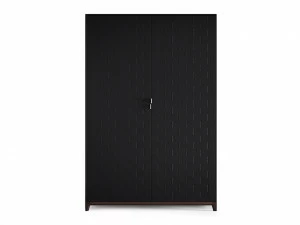 Шкаф распашной двухдверный темный дуб Case THE IDEA  210355 Черный