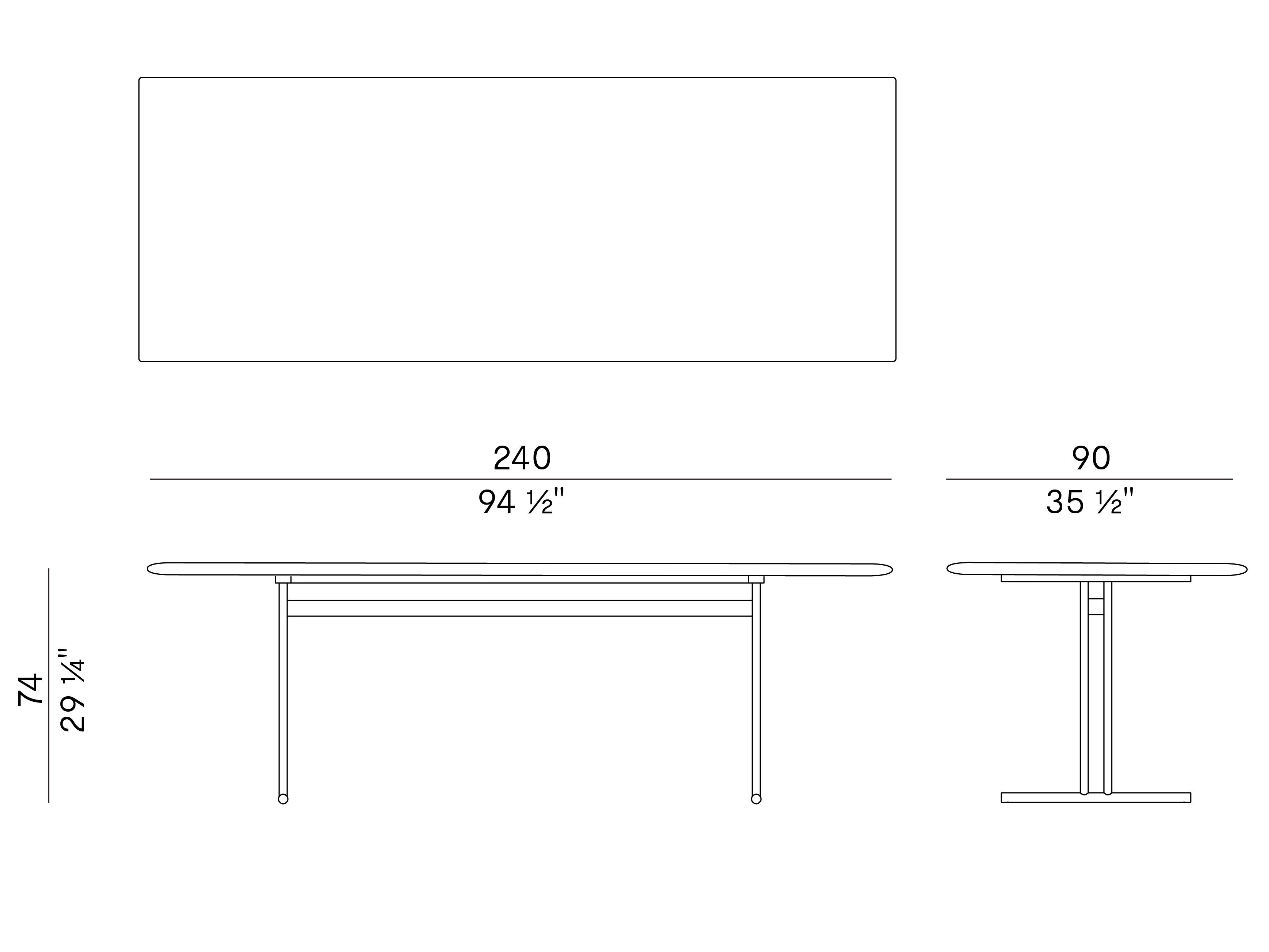Прямоугольный садовый стол из HPL и металла Potocco Graphic ARCH-00142482 - Вид №4