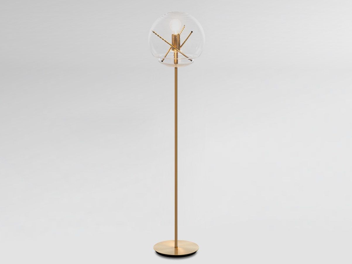 Торшер из стекла и латуни Artemide Витрувий ARCH-00051877