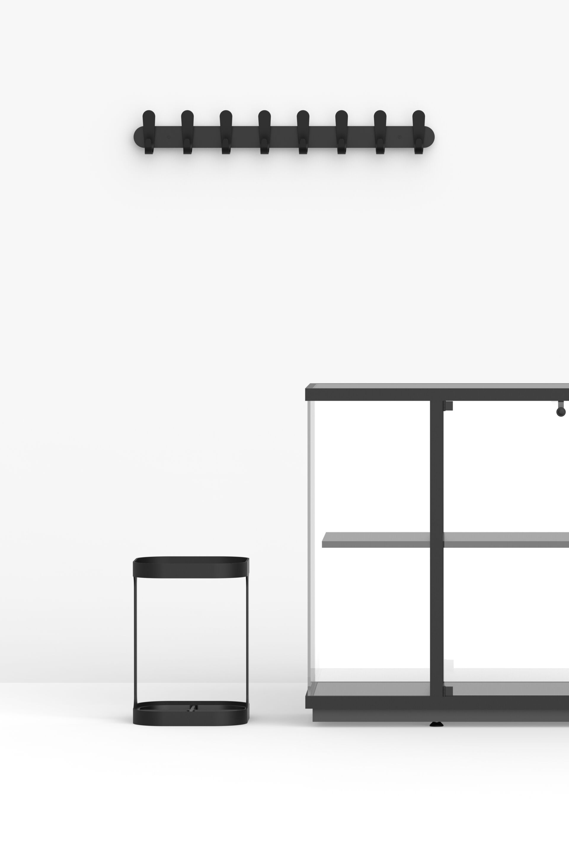 Напольная подставка для зонтов из стали с порошковым покрытием FUNCTIONALS DRIP ARCH-00002926 - Вид №3