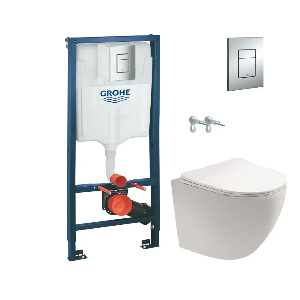 Aquatek Европа М: подвесной унитаз с системой инсталляции и микролифтом 86588914 STLM-0070526