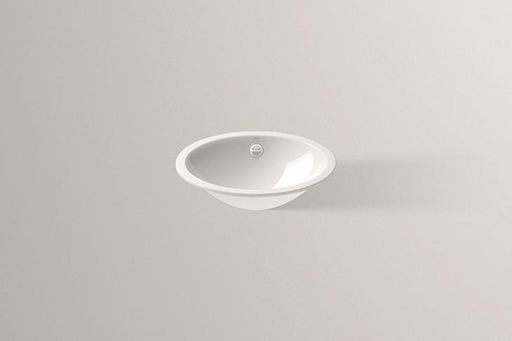 2100000400 Встраиваемая раковина, eb.o425, белая, для простого ухода Alape серия O 