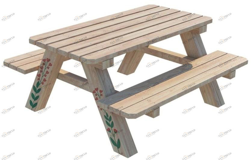 Zuri Design Прямоугольный деревянный стол  G-01-to4b 