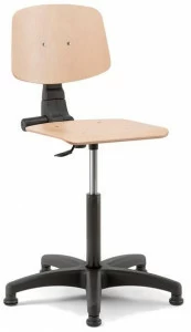 Linea Fabbrica Офисный стул с регулируемой высотой из бука Woody