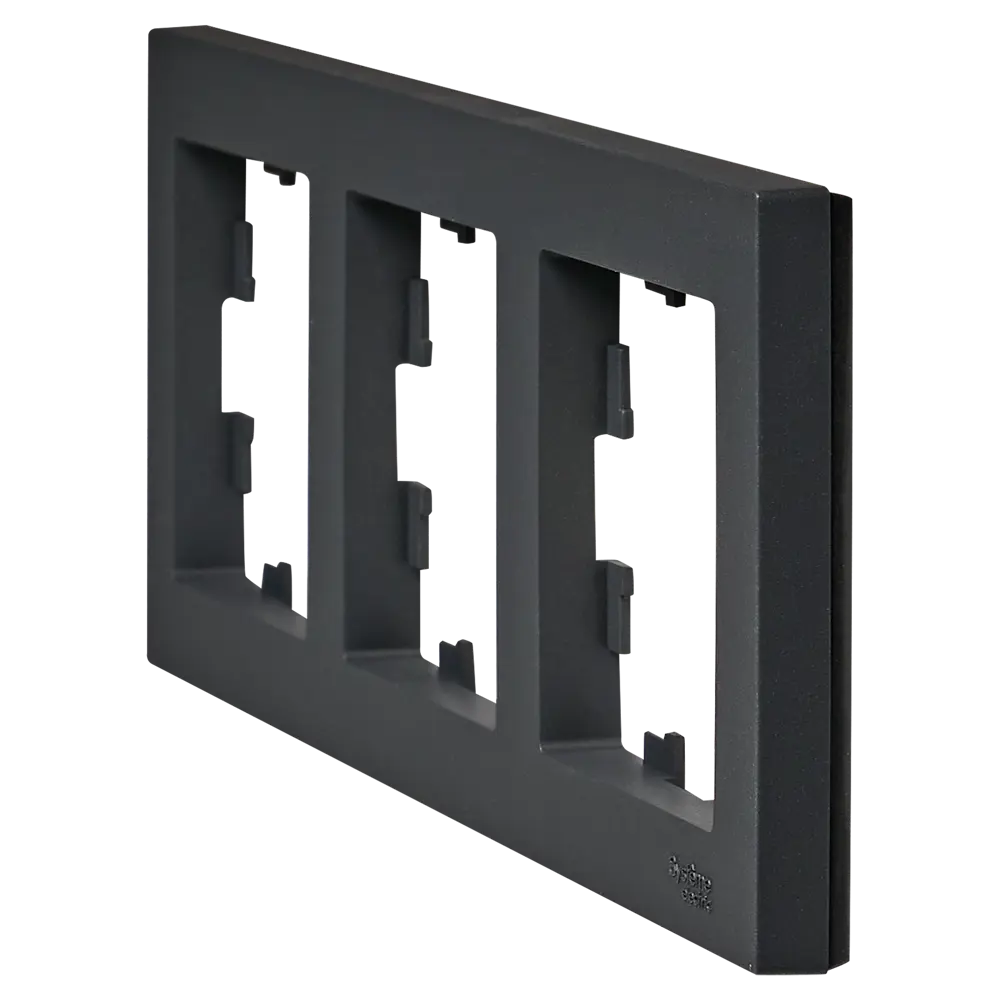 Рамка Systeme Electric AtlasDesign 3 поста цвет базальт 89457204 STLM-2113056 - Вид №2