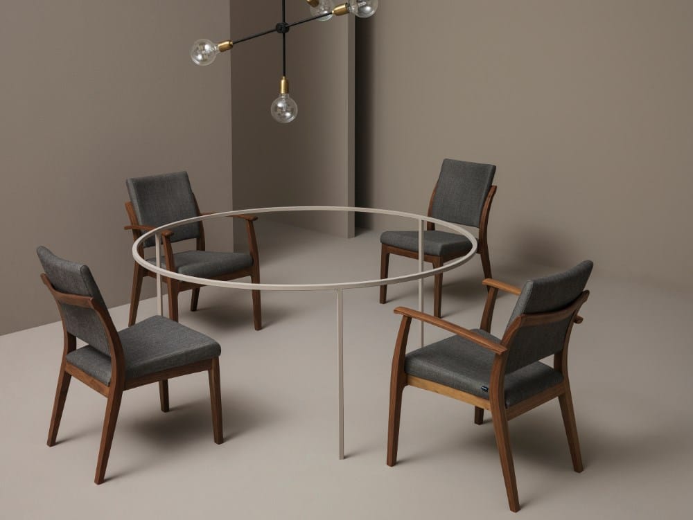 Штабелируемый тканевый стул с подлокотниками PIAVAL MAMY-Contract ARCH-00111706 - Вид №3