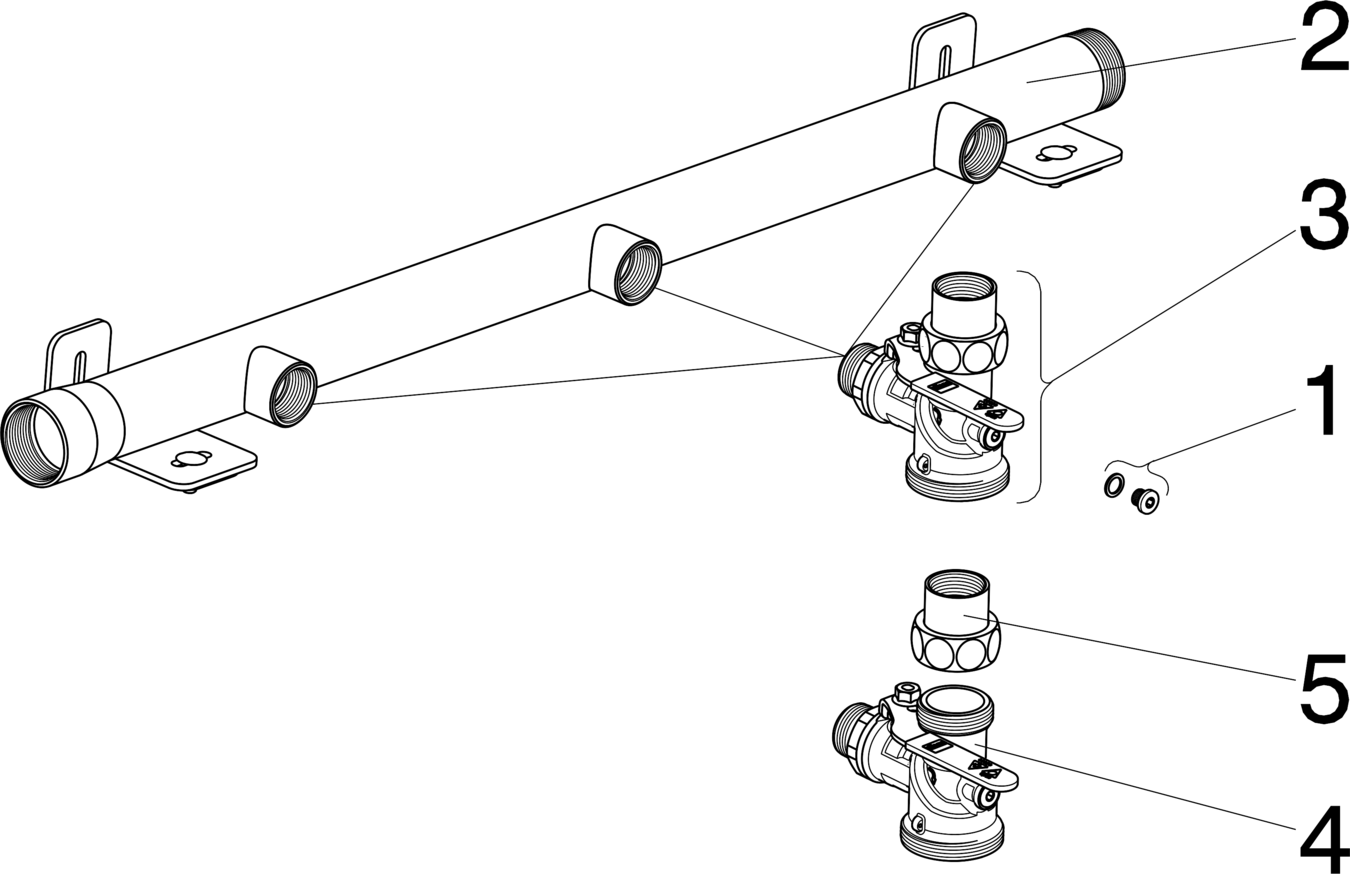 618 360 Модель G2345.1S Трубопроводные системы  Газовая арматура  Коллекторы  Однотрубные газовые счетчики Santreyd  - Вид №2