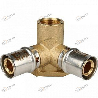 Тройник угловой настенный STOUT 20х1/2"х20 ВР под пресс SFP0015001220