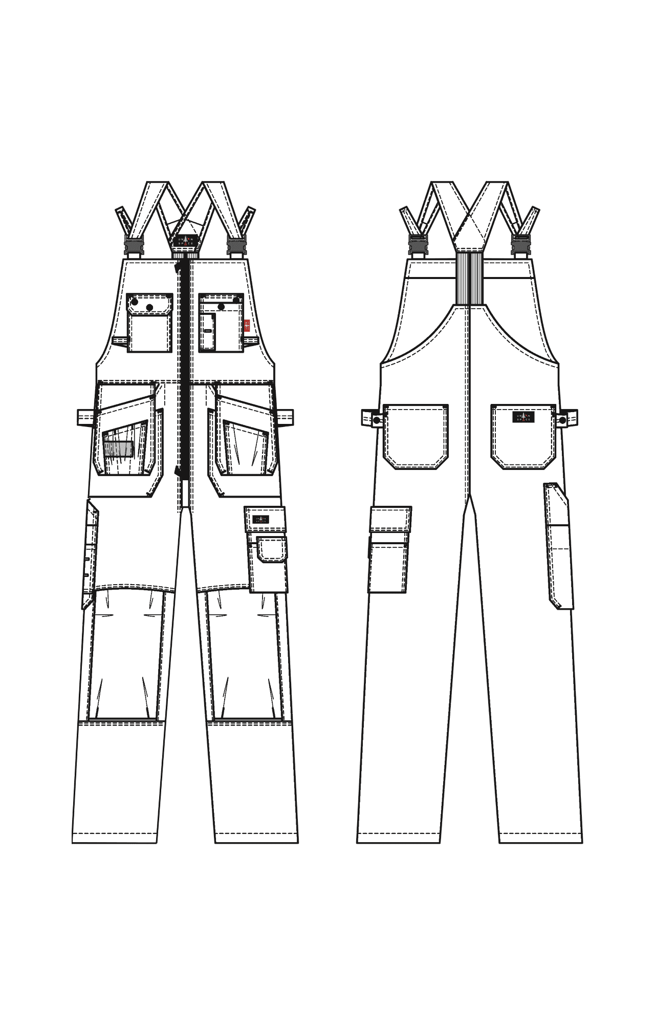 5027313 Полукомбинезон темно-синий Union Space  Летняя спецодежда  размер 60-62/170-176  - Вид №2