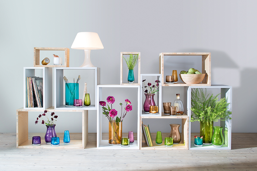 Ваза цилиндрическая Flower Colour 25 см зелёная LSA International G130725414 - Вид №1