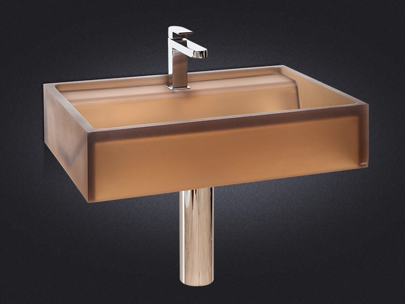 Прямоугольная подвесная раковина из смолы Vallvé база ARCH-00044078 - Вид №1