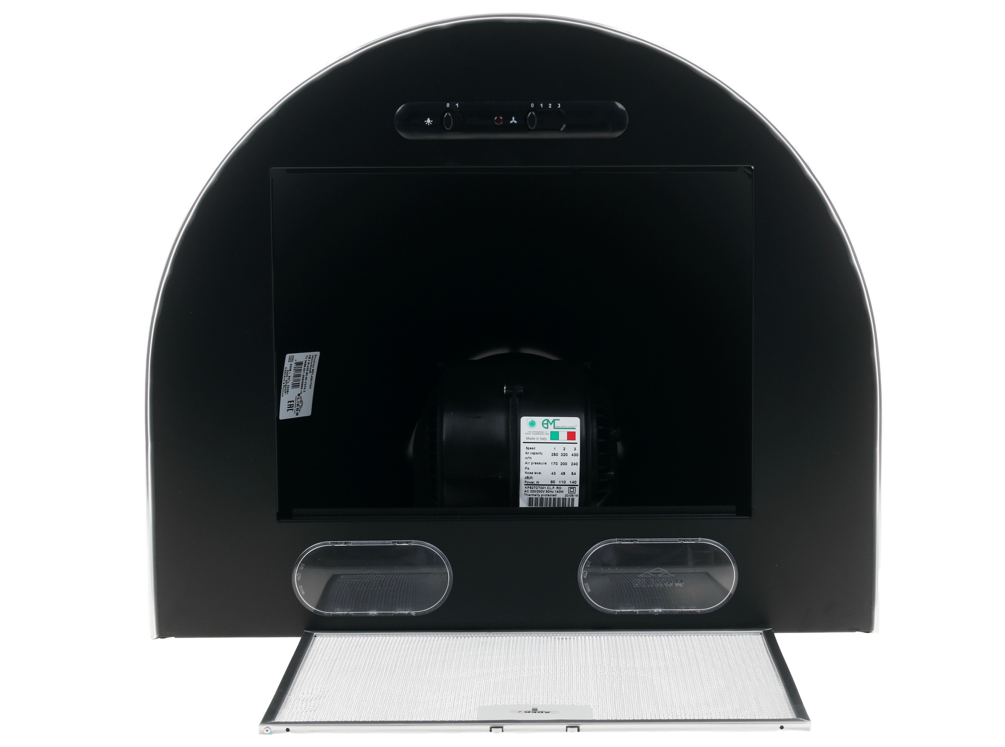 1074707 Вытяжка каминная ELIKOR Эпсилон 60П-430-П3Л черный/серебристый STDN-0088412 - Вид №7