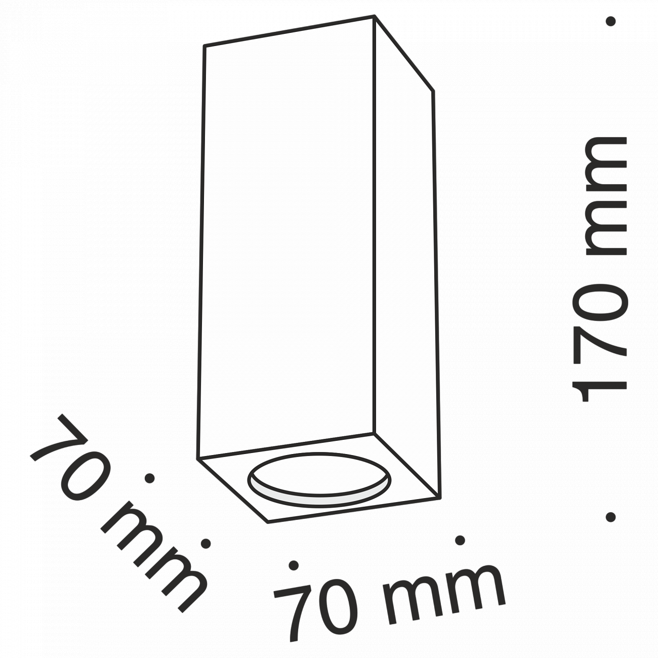 Спот потолочный с гипсовым плафоном 17х7х7 см белый Conik Gyps C006CW-01W TECHNICAL CEILING & WALL 00-3956996 Белый  - Вид №3