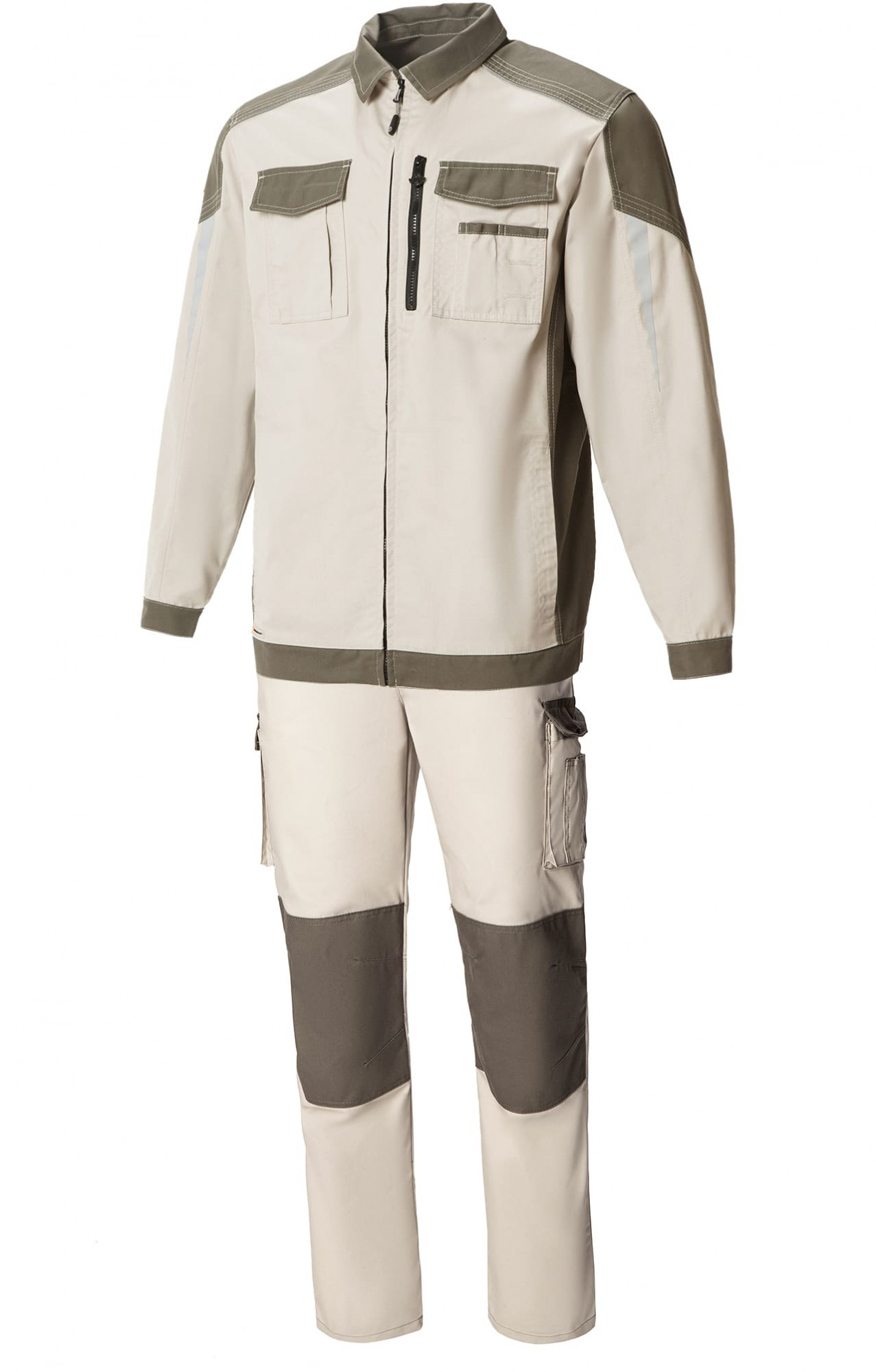 4956818 Костюм  NEW 2 серый песок с серым хаки STATUS  Летняя спецодежда  размер 60-62/170-176 