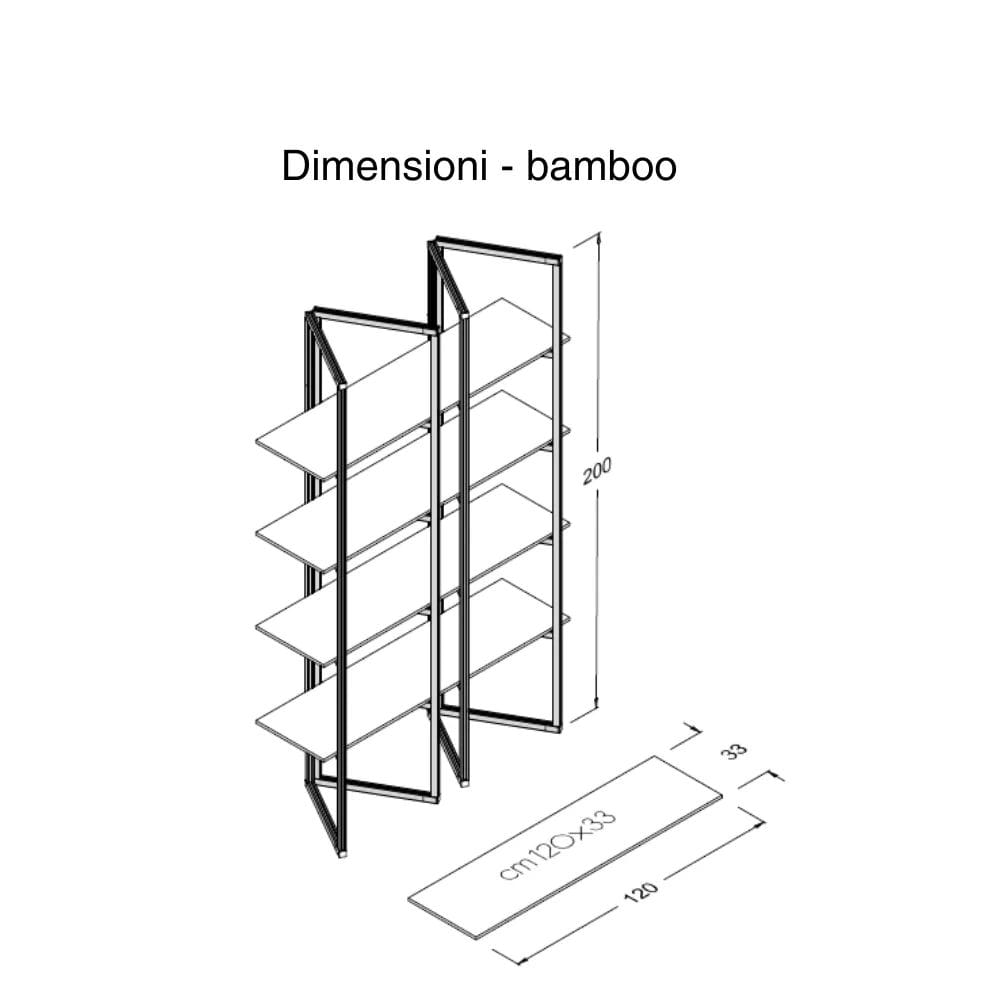 Самонесущая настенная Книжная полка из алюминия и дерева STUDIO T Ecodesign ARCH-00090930 - Вид №16