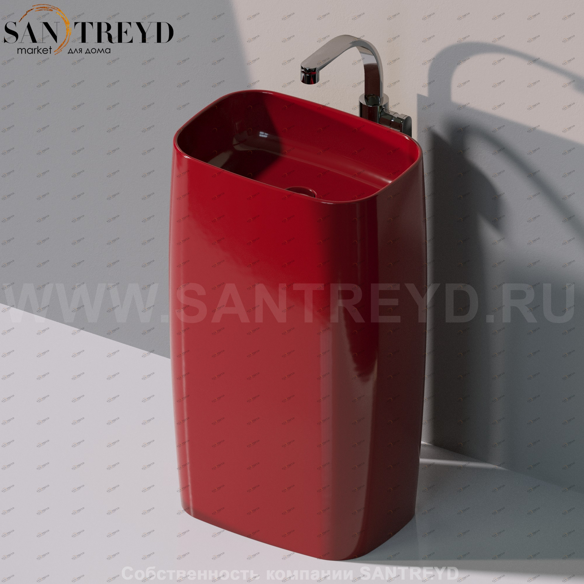 FG52C3011 Напольная раковина стоящая прямоугольная Ceramica Flaminia Flag