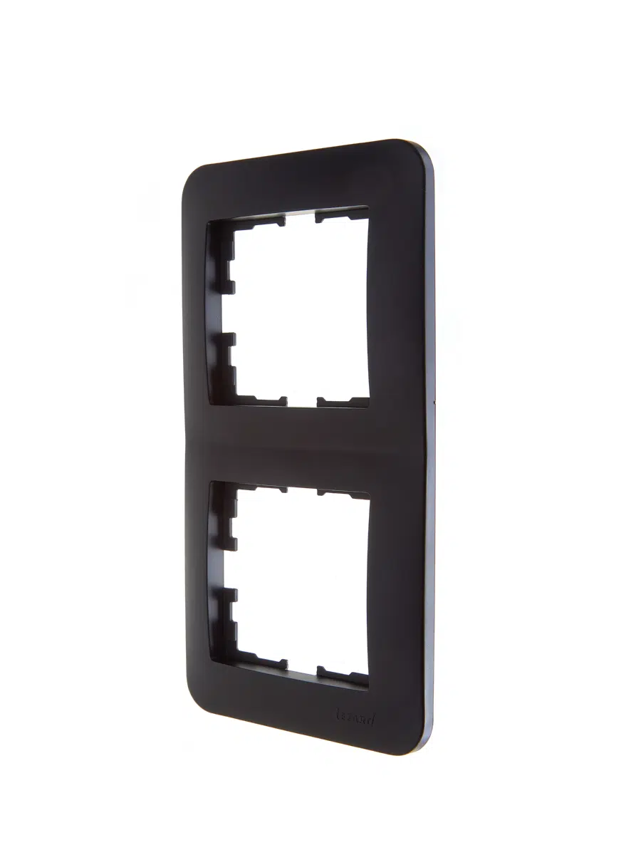 ASTI Рамка 2-ая вертикальная б/вст чёрный бархат LEZARD 7081-4200-152 - Вид №2