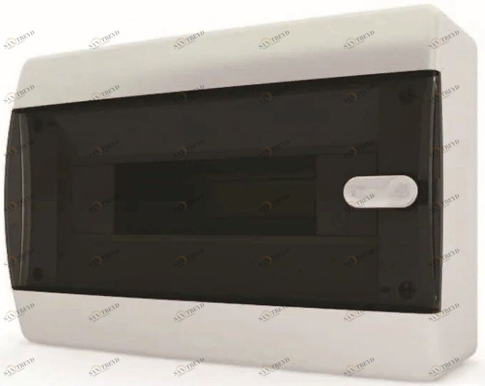 Бокс внешний на 12 модулей Tekfor (черная прозрачная дверь) 7289