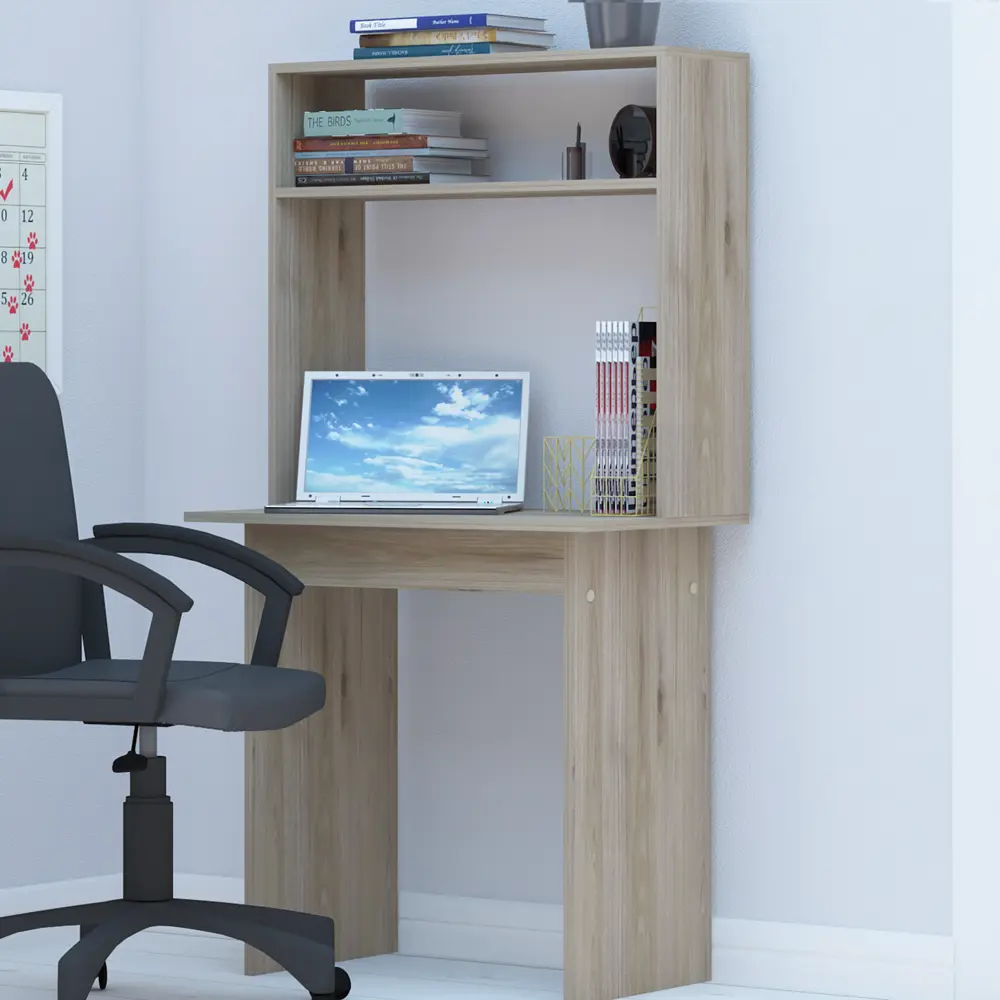 Стол компьютерный Милан с ящиком 76.4x75x59.6 см ЛДСП цвет гикори джексон Santreyd STLM-2081695