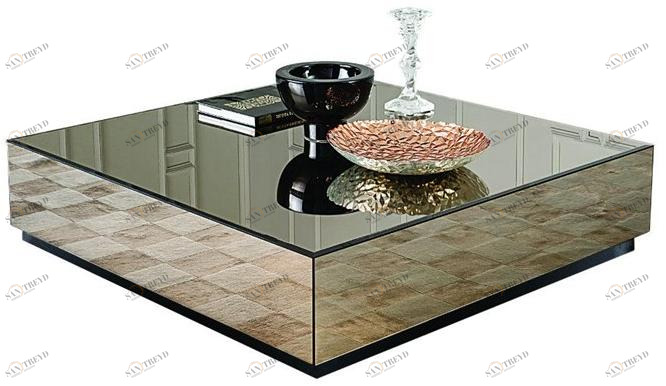 Casamilano Низкий квадратный журнальный столик из зеркального стекла sun-id-1433615