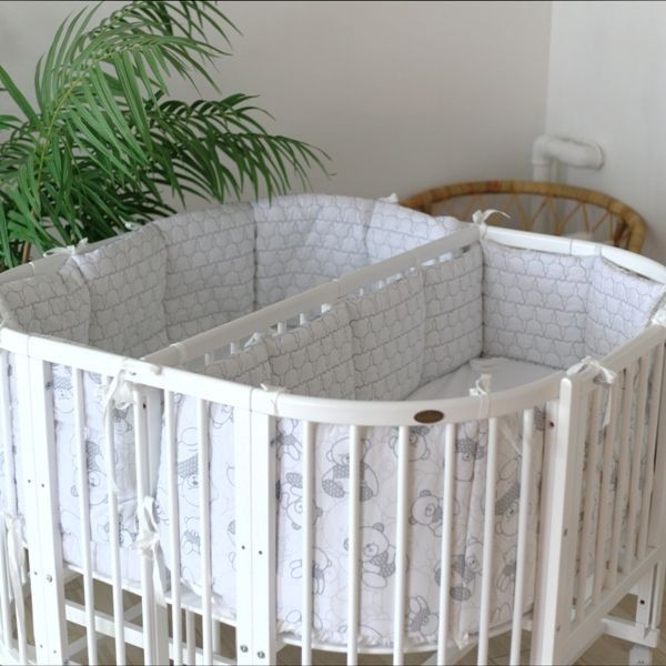 Манеж двухместная кроватка PlayPen 3 в 1 (без матрасов) 125 х 125 см COMFORTBABY  00-3949428 Разноцветный;белый Santreyd  - Вид №6
