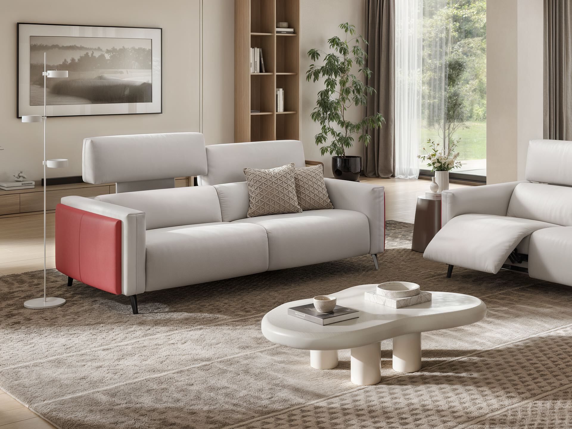 3-местный кожаный диван Sofanella Avella ARCH-00145231 - Вид №2