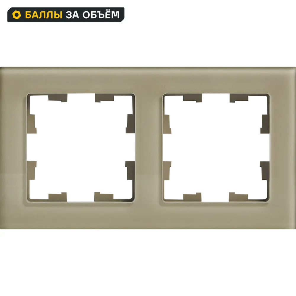 Рамка для розеток и выключателей IEK Brite 2 поста цвет дымчатый 87761316 STLM-2075026