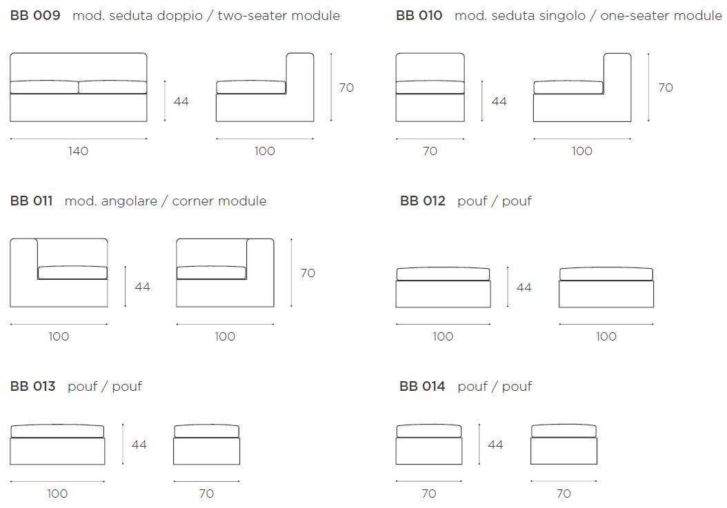 EPÒNIMO Модульный угловой диван в бархате  Bb005 - 014  - Вид №5
