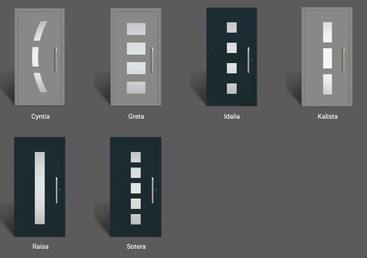 Алюминиевая входная дверь со стеклянными панелями WnD ATRIUM 75 - CLASSIC ARCH-00084890 - Вид №2