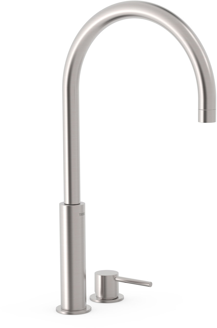 Смеситель для раковины STUDY High, устанавливаемый на бортике с 2 отверстиями -26110502AC TRES