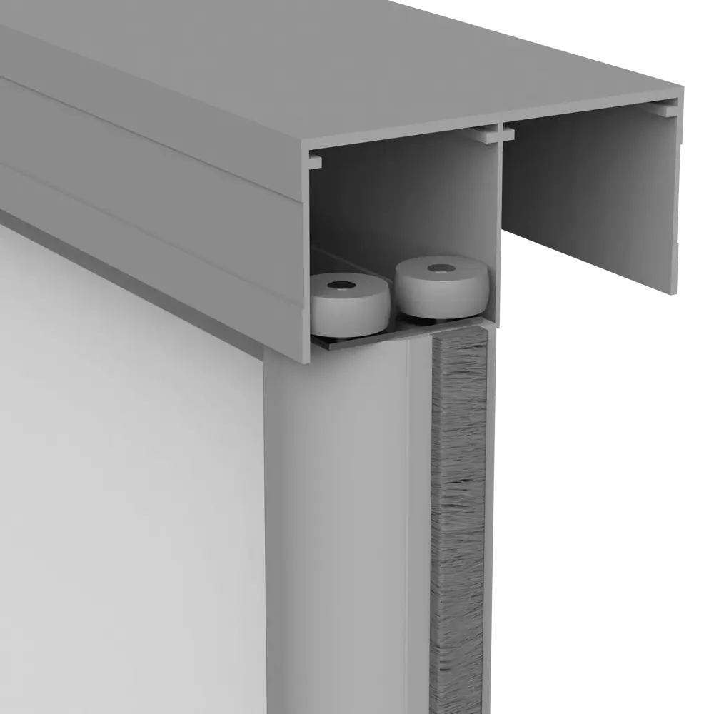 Дверь-купе KONSENSA 225.5x70.4 см МДФ цвет белый профиль матовое серебро STLM-2159601 - Вид №4