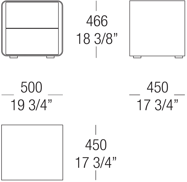 MisuraEmme Тумбочка прикроватная лакированная прямоугольная с ящиками Misuraemme sun-id-1374932 - Вид №5