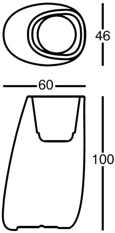 VONDOM Яркий полиэтиленовый садовый горшок Stones sun-id-1358741 - Вид №4