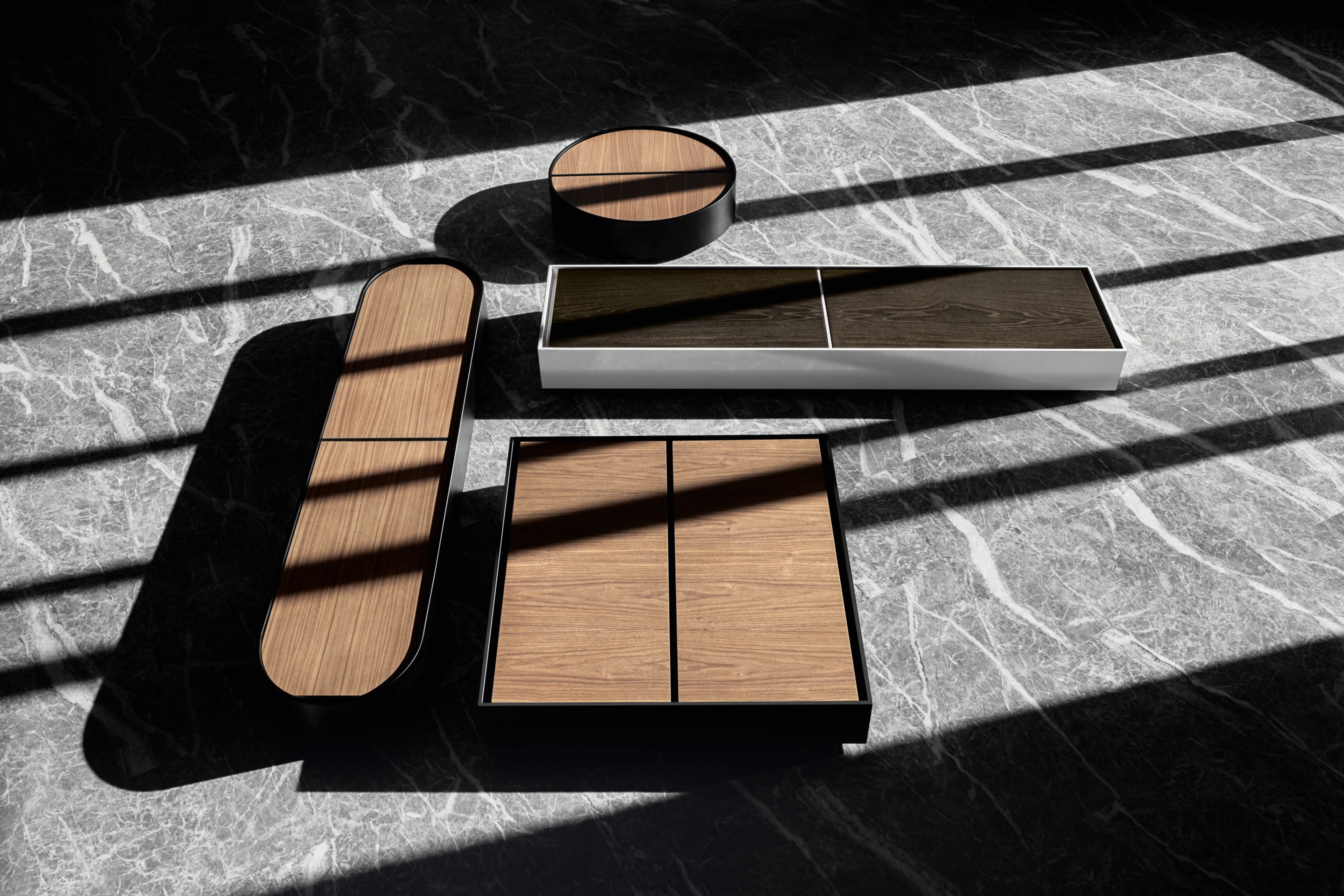 Деревянный прямоугольный журнальный столик с отсеком для хранения Living Divani FLAP ARCH-00049891 - Вид №1