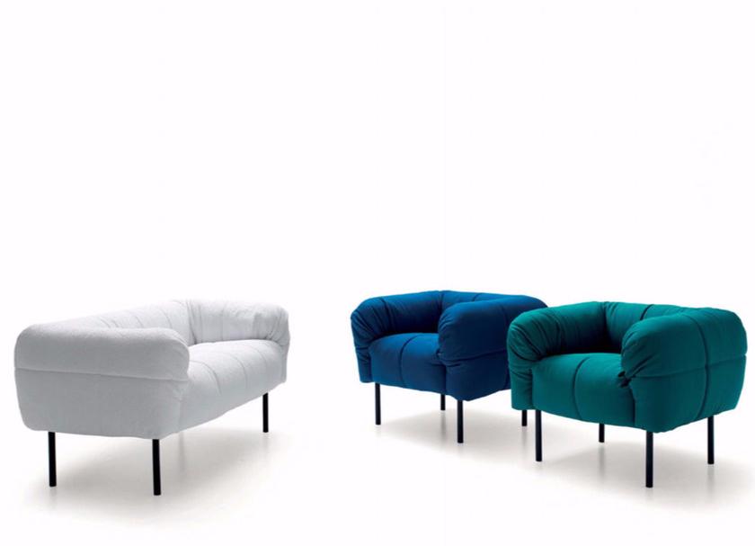 arflex Кресло с обивкой из ткани с подлокотниками Pecorelle sun-id-1428283 - Вид №3