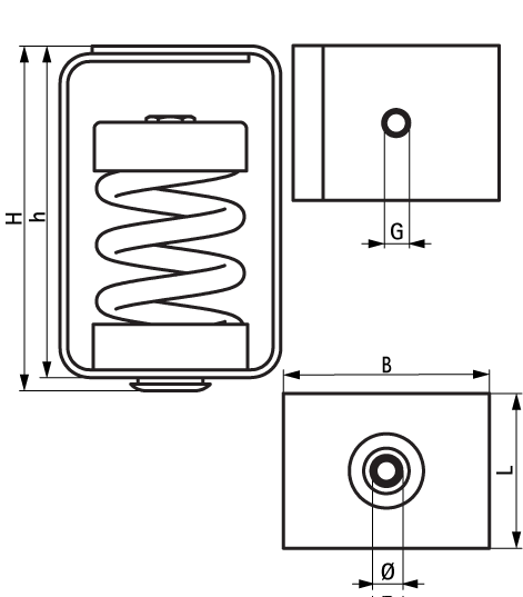 2800701500 VibraTek® HS-1X Spring Hanger high performance spring isolator for medium to heavy machinery walraven  - Вид №1