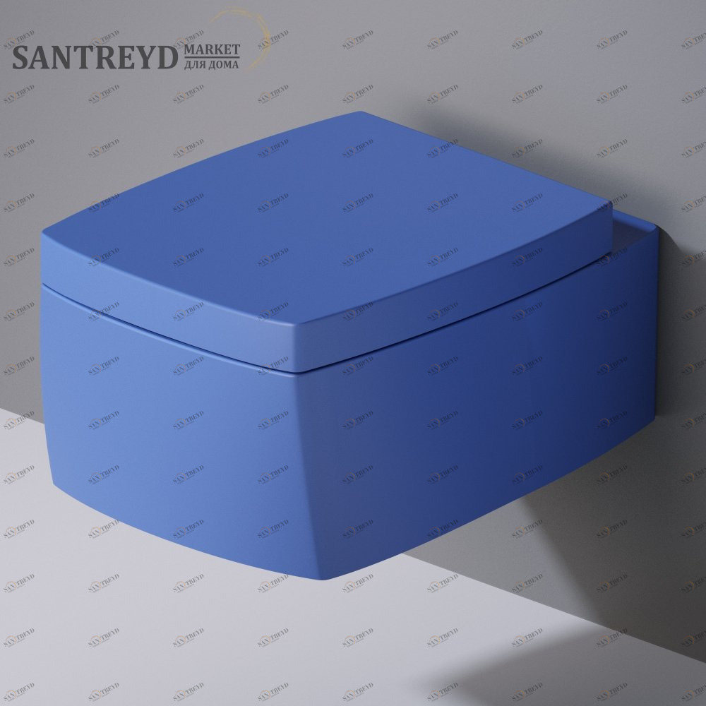 S521140 Подвесной унитаз настенный Синий A. e T. Italia SQUARE Италия AeT ITALIA