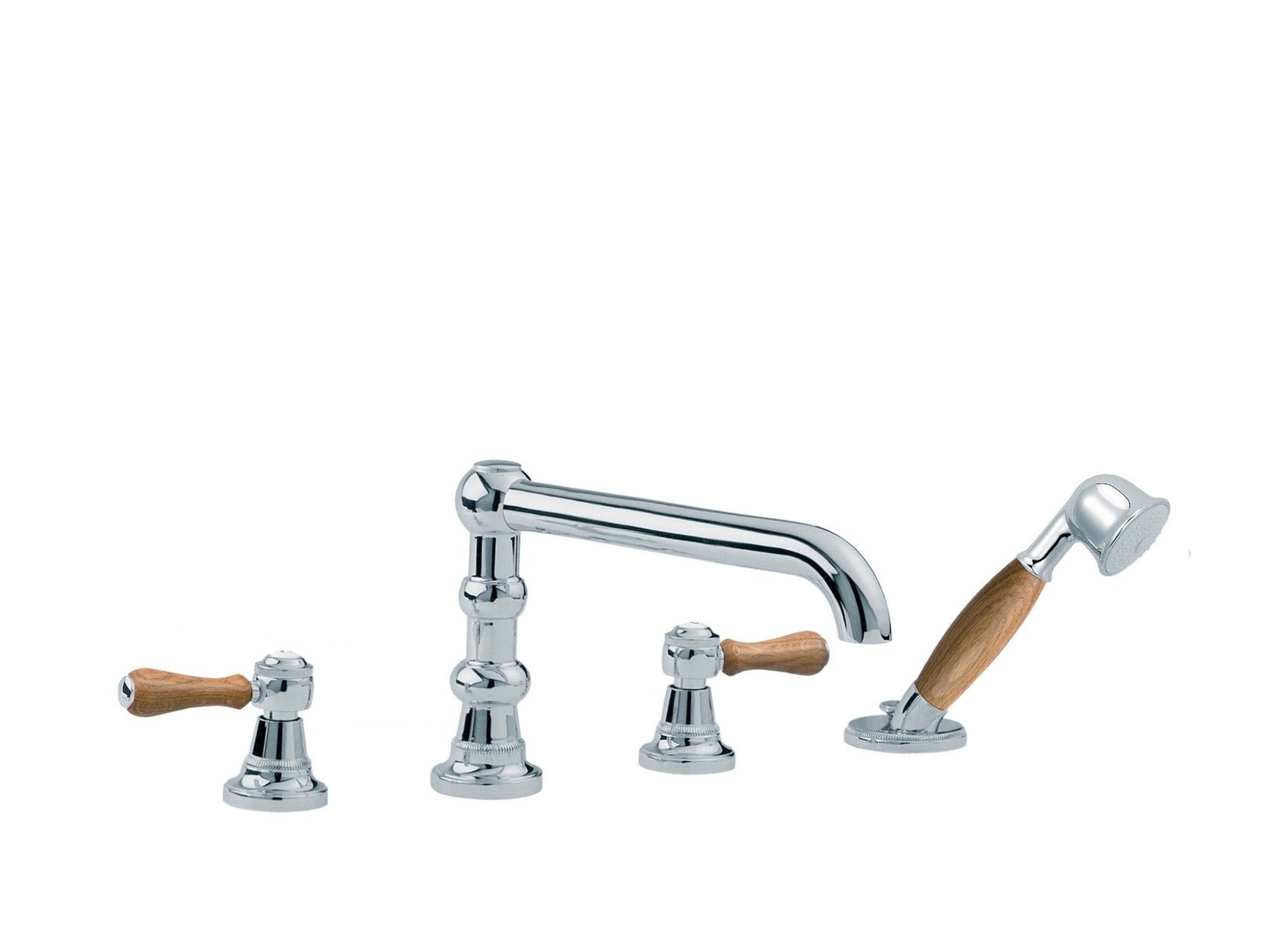 Набор для ванны с 4 отверстиями и ручным душем rvb 1935 WOOD ARCH-00072028 - Вид №1