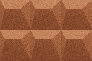 310 111 616 Пробковая 3D-плитка для стен Ramp Terracotta GRANORTE 3DForms