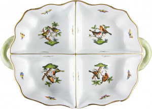 72073 Herend Менажница четырехсекционная 33,5см "Ротшильд" Фарфор
