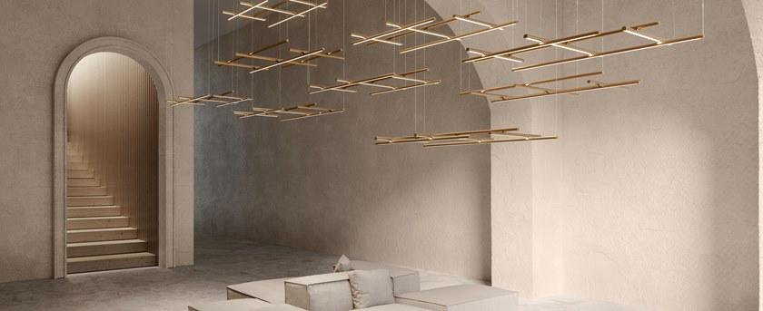 PANZERI Светодиодный подвесной светильник из алюминия Hilow sun-id-1476987 - Вид №1