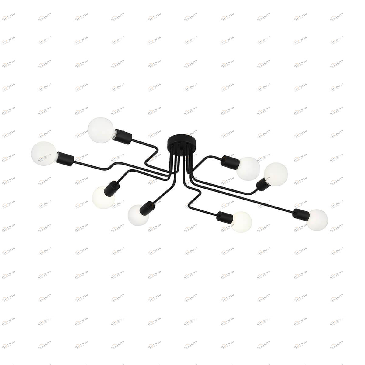 Люстра черная потолочная 8 ламп ST Luce Ano SL419.442.08 ST LUCE ДИЗАЙНЕРСКИЕ, ANO 00-3833807 Черный 