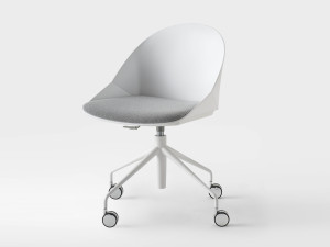 Вращающееся кресло из полипропилена с колесами