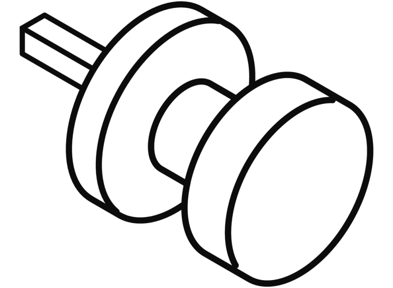 162XAH53.037 Штифтовая часть кнопки, фиксированная кнопка, модель 107x HEWI Beschläge für Innentüren  - Вид №1