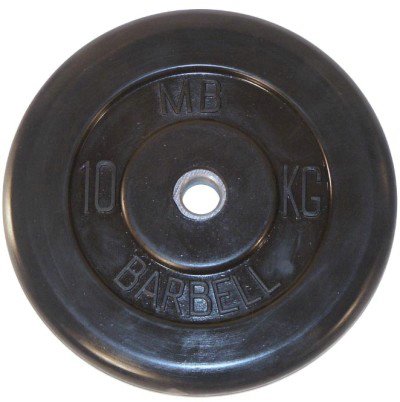 MB31-10 Диск обрезиненый черный mb barbell mb31-10 MB Barbell  - Вид №1