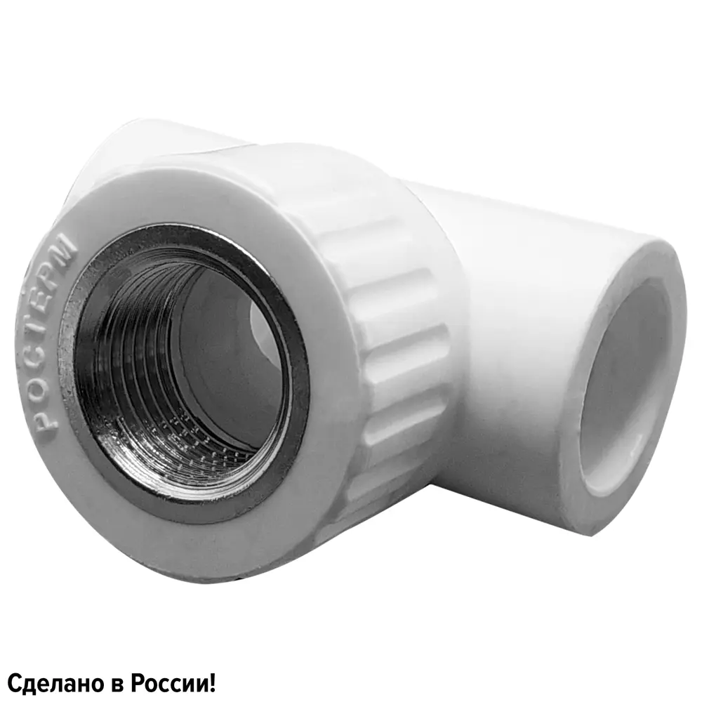 Тройник комбинированный Ростерм 20x1/2"x20 мм ВР полипропилен STLM-2184450
