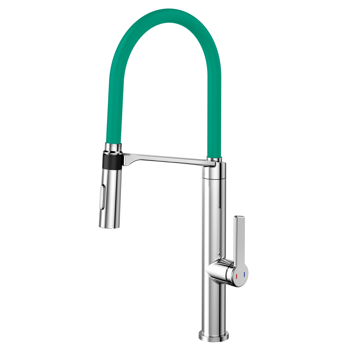 00695781 Однорычажный матовый медный с черным шлангом Docol DOC