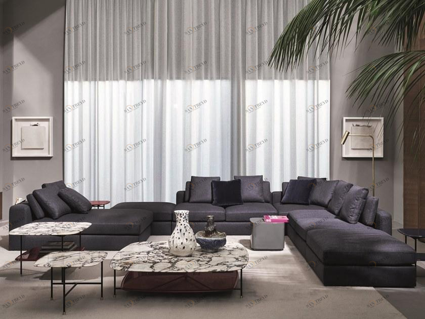 Meridiani Секционный диван со съемным чехлом из ткани Harold sun-id-1399953