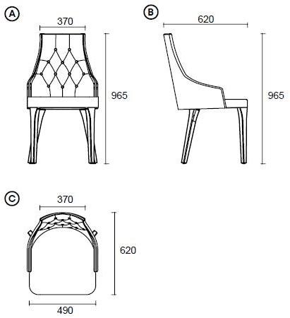 Enza Home Стул из тафтинга Elegante sun-id-1371888 - Вид №5